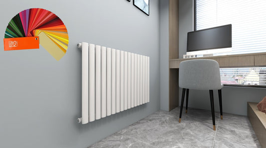 Ovale Horizontal Single Column Radiator - Various Sizes - Bespoke Colours