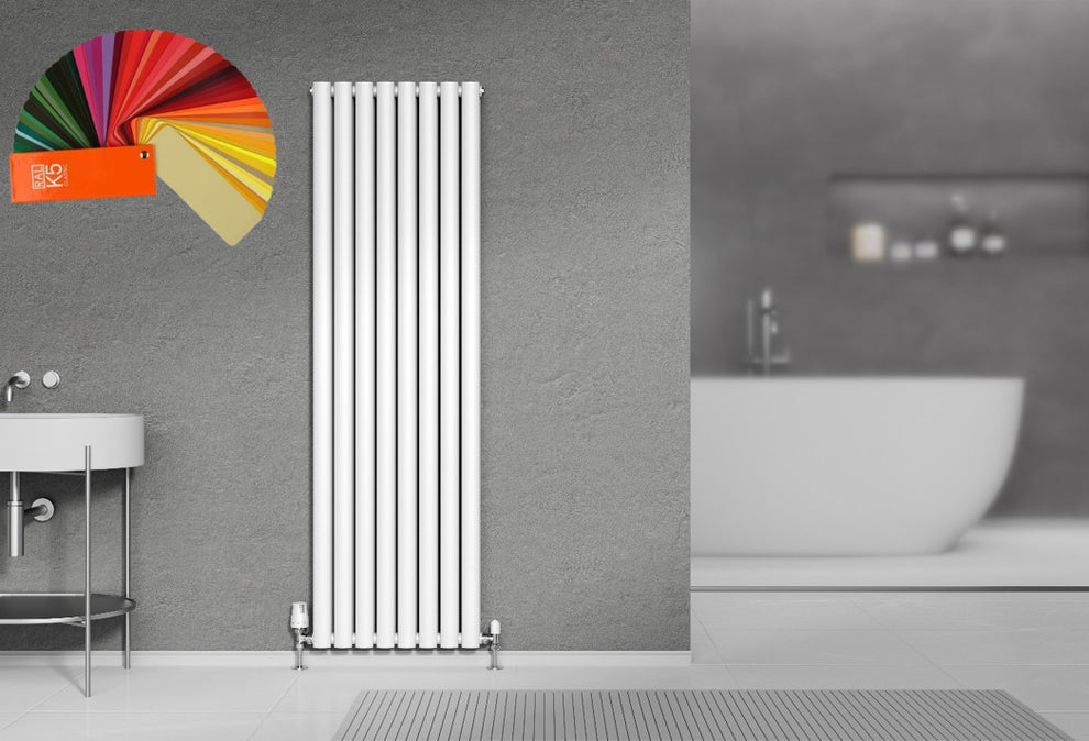 Ovale Vertical Double Column Radiator - Various Sizes - Bespoke Colour ...
