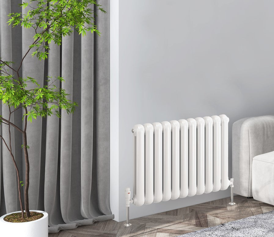 Radiator Rond Rond Horizontal Radiator - Various Sizes - White – The Radiator Shop
