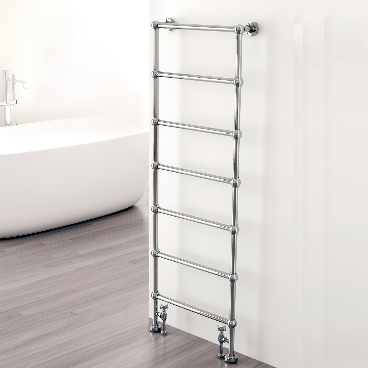 Victoria Traditional Heated Towel Rail - Various Sizes - Chrome