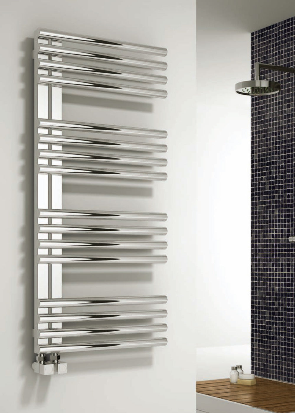 Adora Dual Fuel Heated Towel Rail - Various Sizes - Polished Stainless Steel