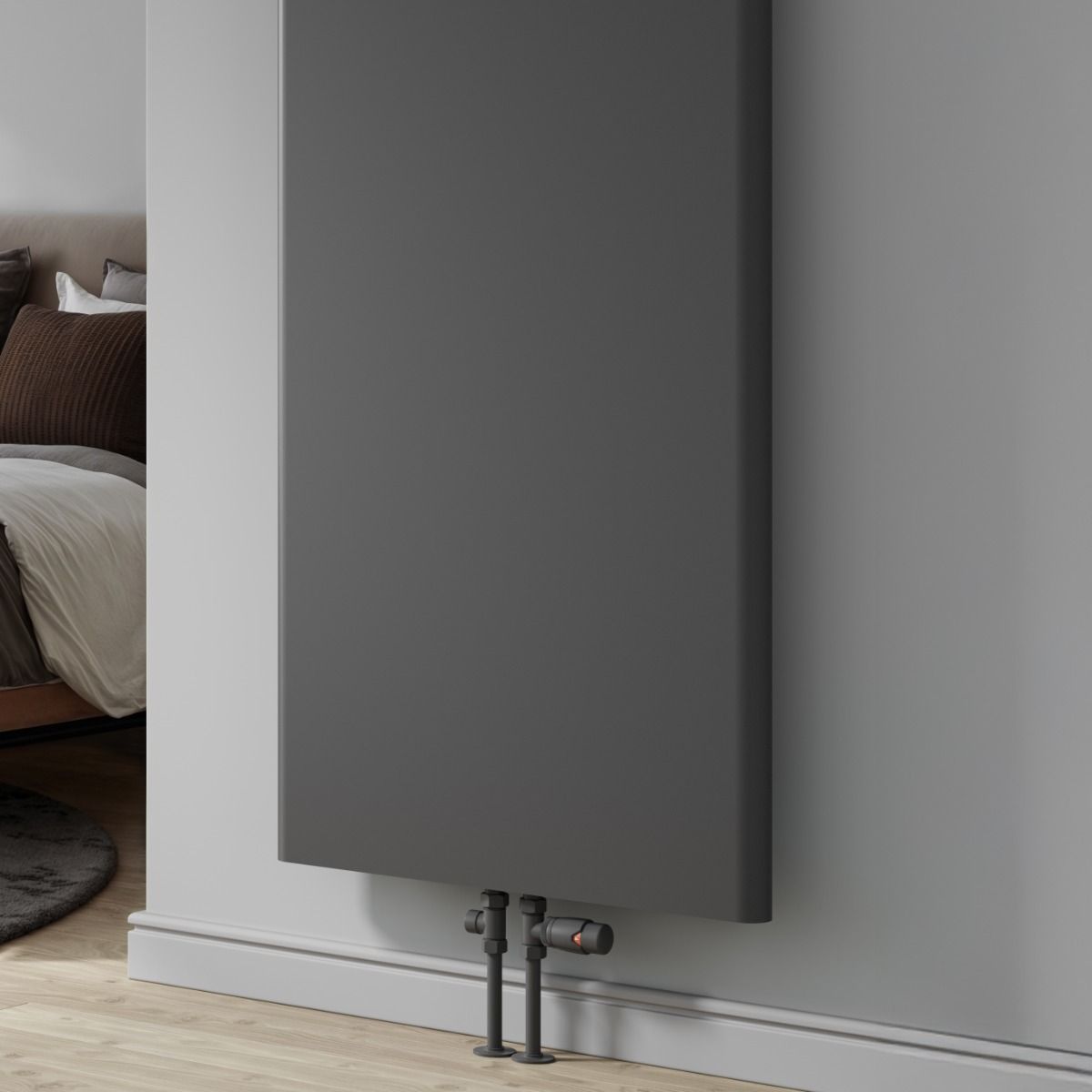 Borda Vertical Flat Panel Radiator - Anthracite - Various Sizes