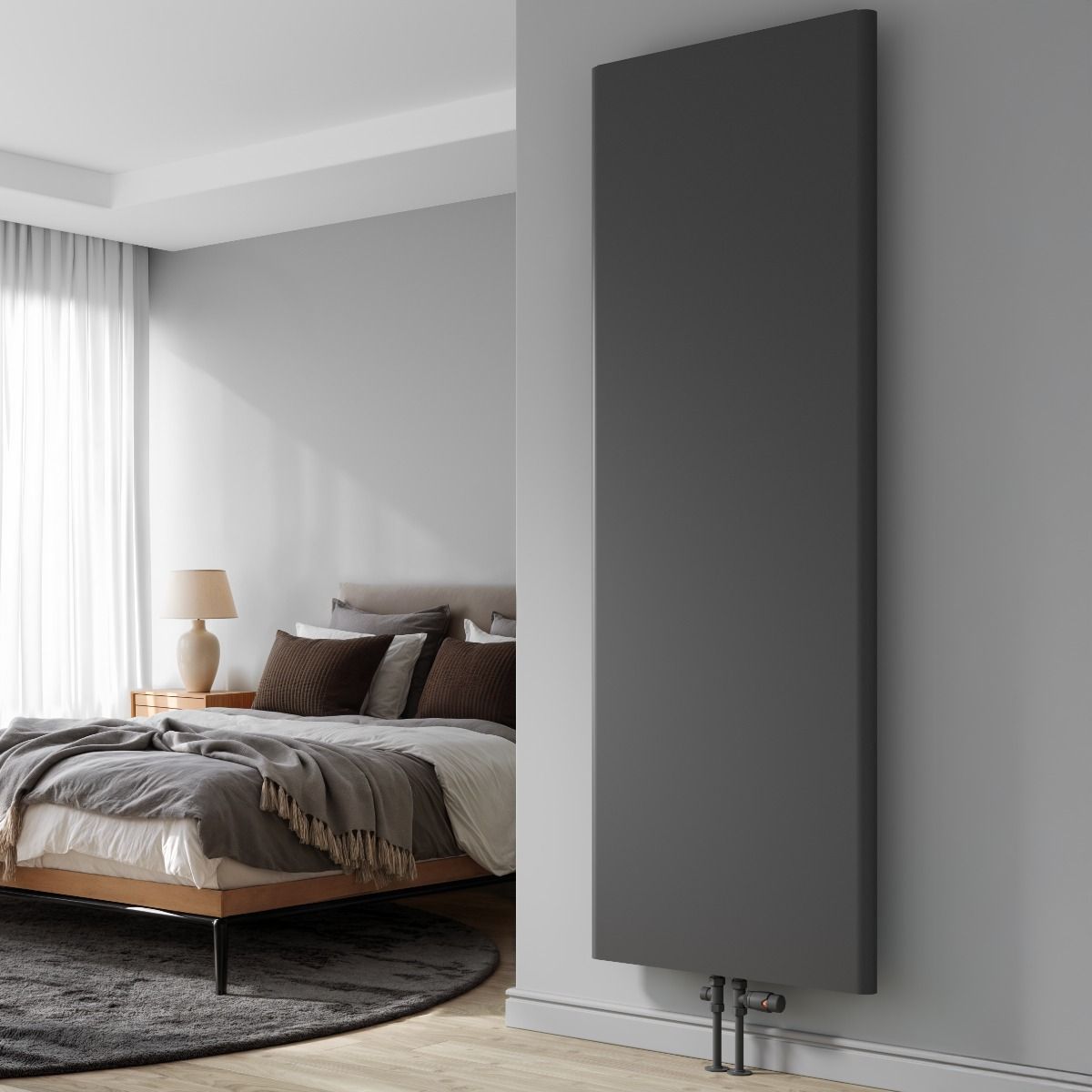 Borda Vertical Flat Panel Radiator - Anthracite - Various Sizes