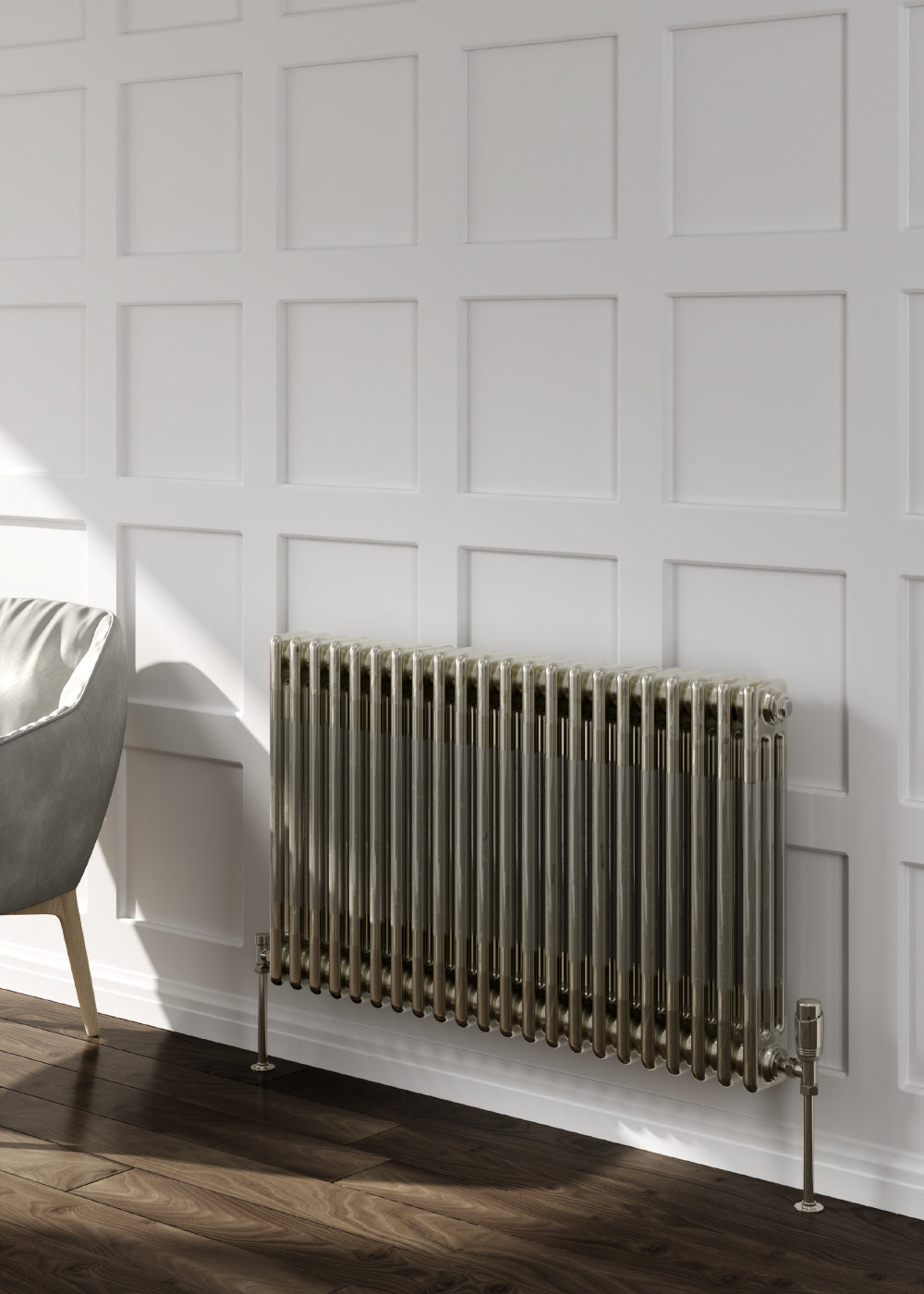 Colona Horizontal Three Column Radiator - Various Sizes - Laquer (Raw Steel)