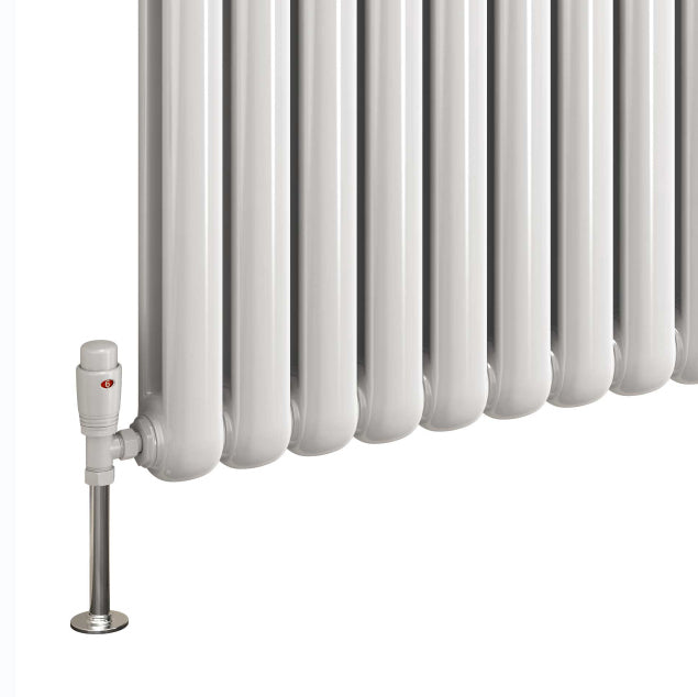 Coneva Horizontal Column Radiator - 550mm Tall - White - Various Sizes