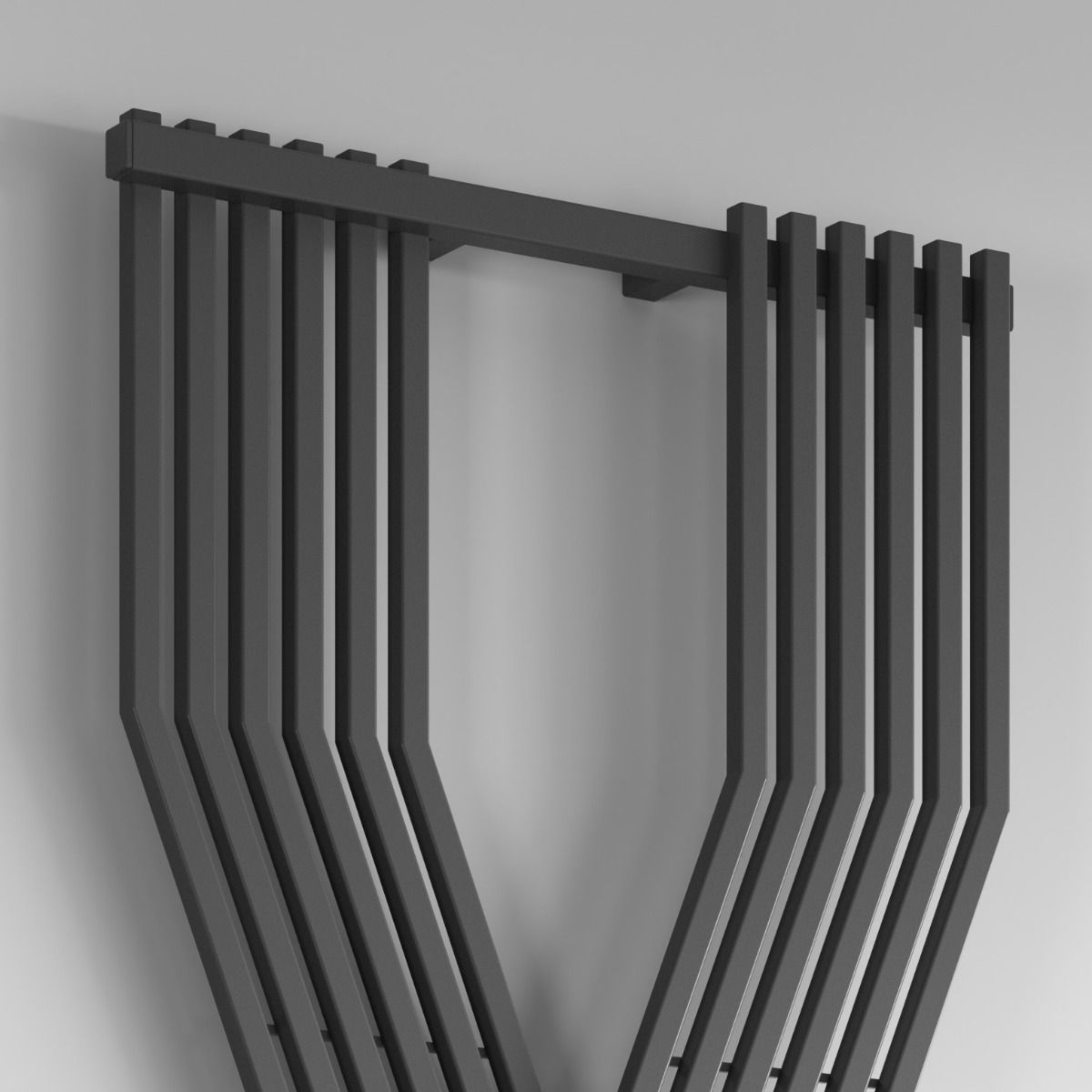 Reina Coredo Modern X Shaped Vertical Designer Radiator - Anthracite