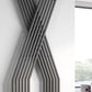Reina Coredo Modern X Shaped Vertical Designer Radiator - Anthracite