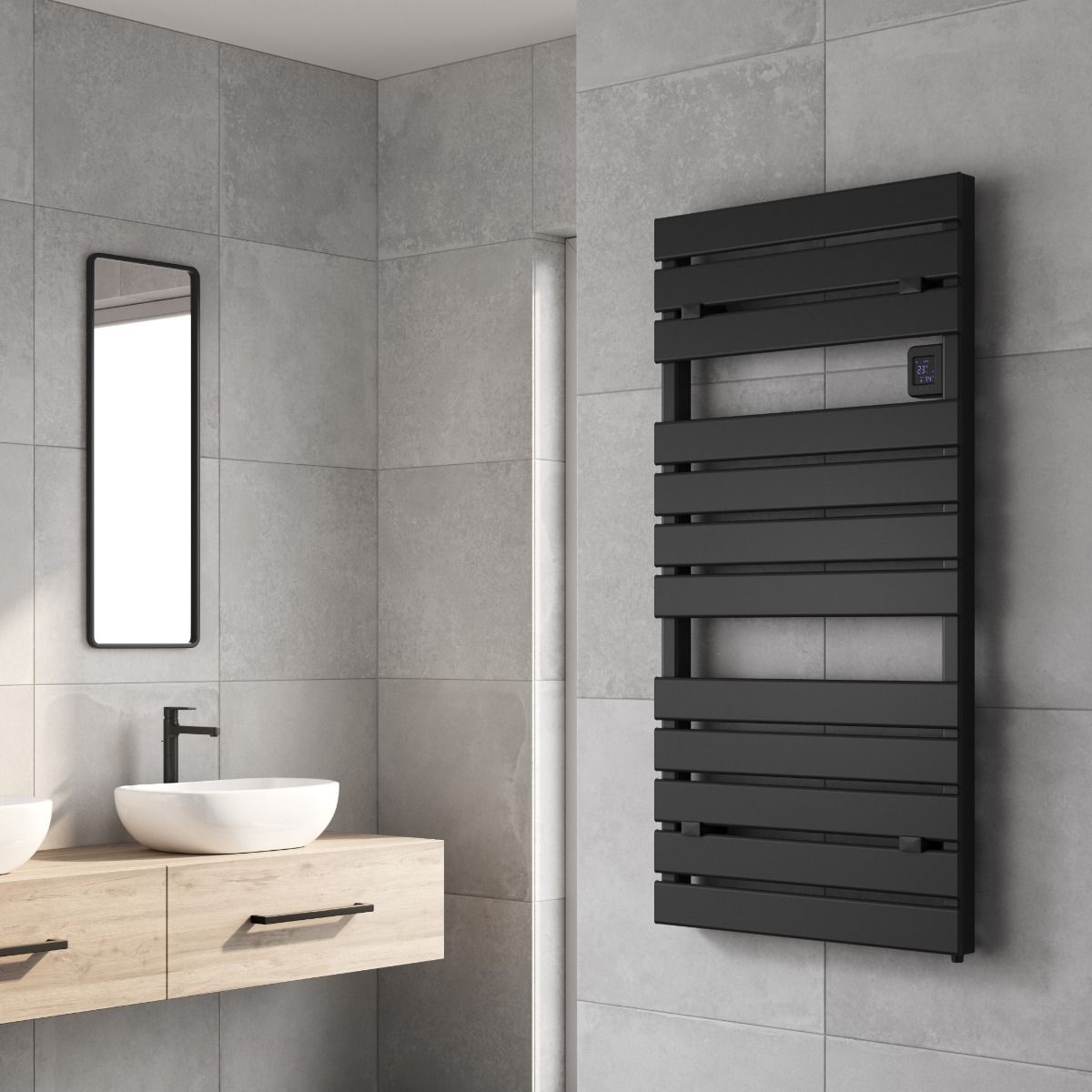 Gia Electric Aluminium Towel Rail - Various Colours + Sizes