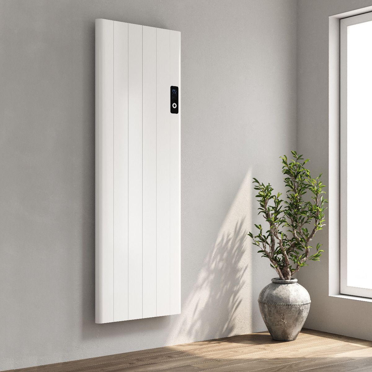 Maia Vertical Electric Aluminium Radiator - Various Sizes - White
