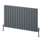 Piatto Horizontal Double Aluminium Radiator - Anthracite - Various Sizes