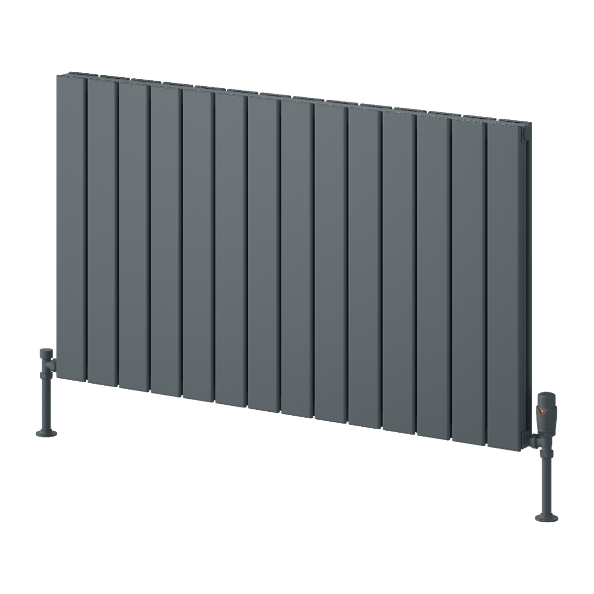Piatto Horizontal Double Aluminium Radiator - Anthracite - Various Sizes