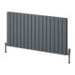 Piatto Horizontal Double Aluminium Radiator - Anthracite - Various Sizes