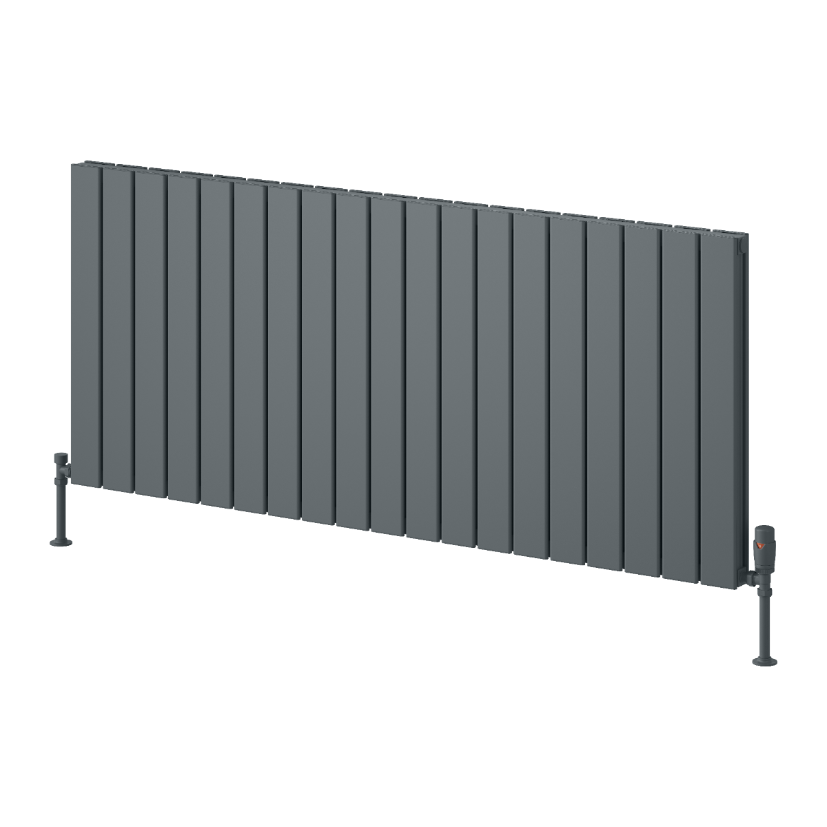 Piatto Horizontal Double Aluminium Radiator - Anthracite - Various Sizes