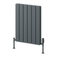 Piatto Horizontal Double Aluminium Radiator - Anthracite - Various Sizes