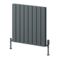 Piatto Horizontal Double Aluminium Radiator - Anthracite - Various Sizes