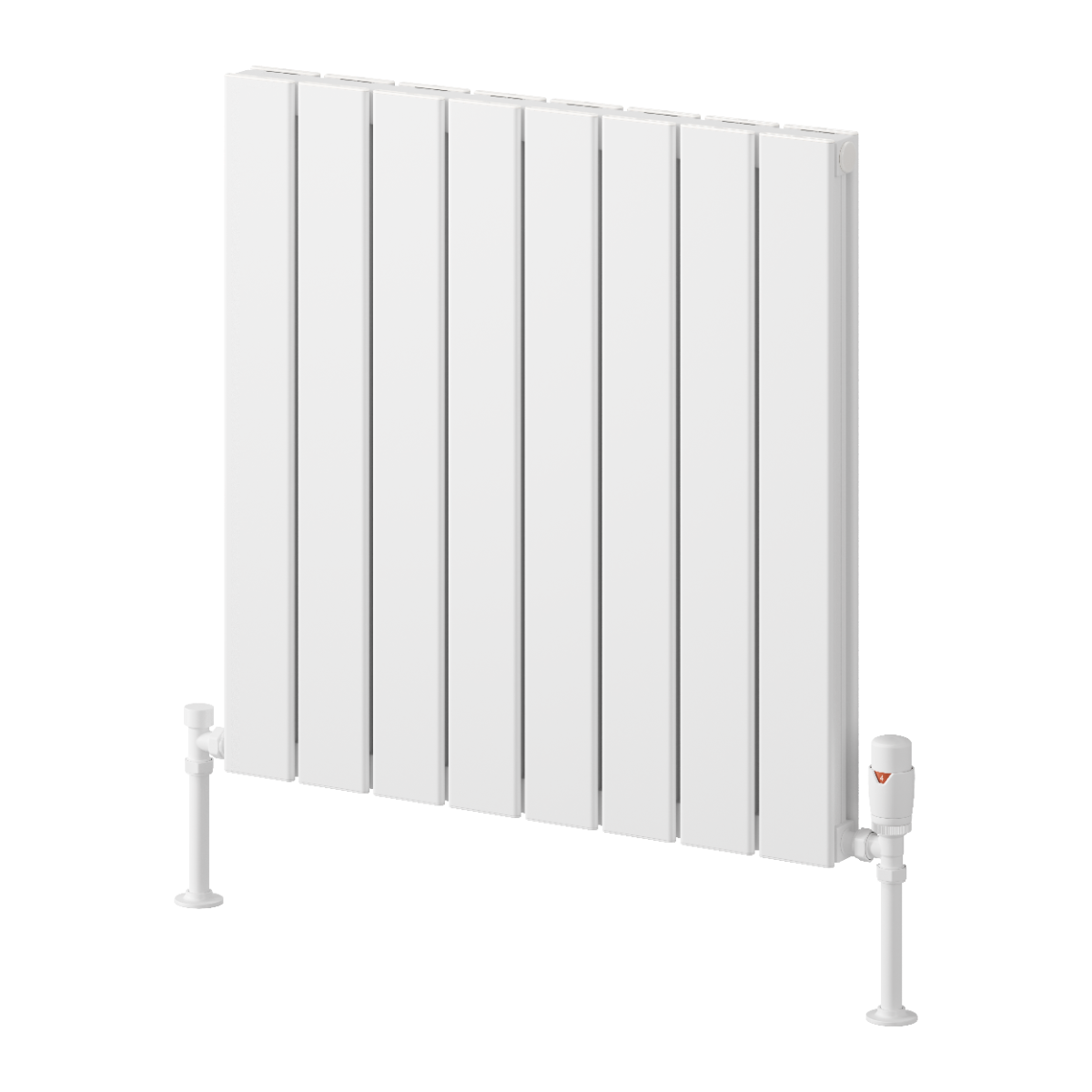 Piatto Horizontal Double Aluminium Radiator - White - Various Sizes