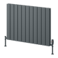 Piatto Horizontal Double Aluminium Radiator - Anthracite - Various Sizes