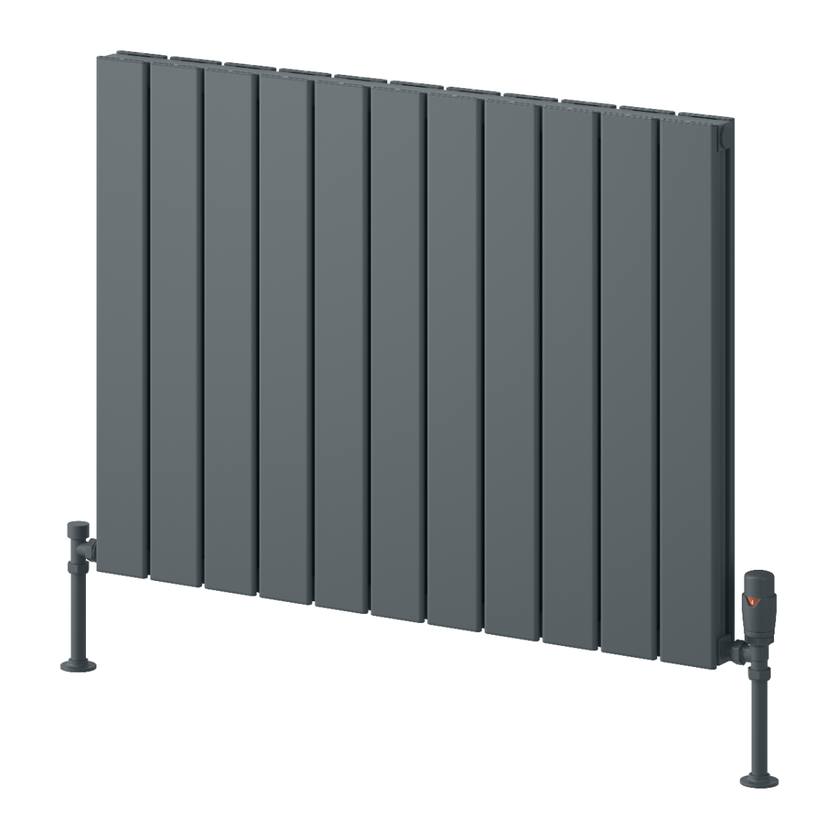 Piatto Horizontal Double Aluminium Radiator - Anthracite - Various Sizes