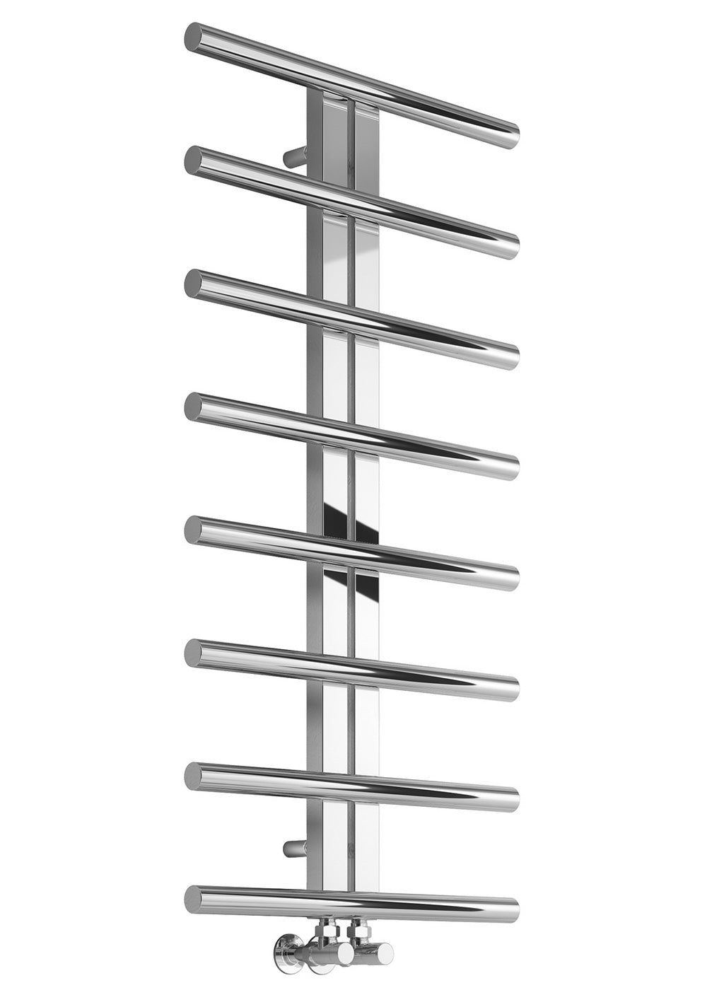 Pizzo Stainless Steel Heated Towel Rail - 1000mm x 600mm - Polished Stainless Steel