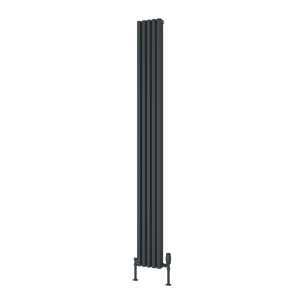 Albano Vertical Aluminium Radiator - Anthracite - Various Sizes