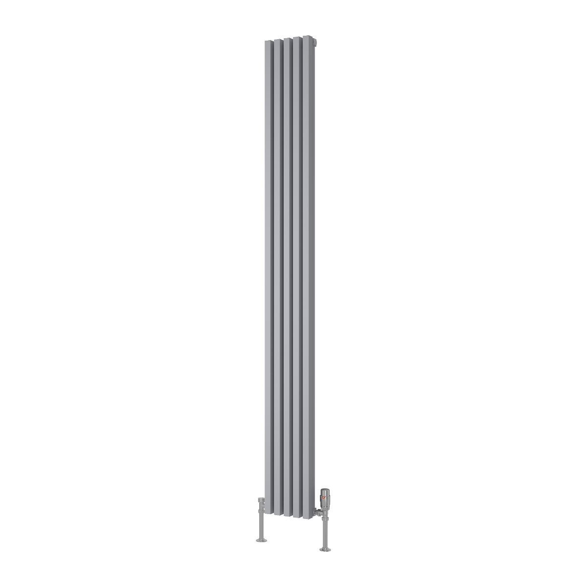 Albano Vertical Aluminium Radiator - Silver- Various Sizes