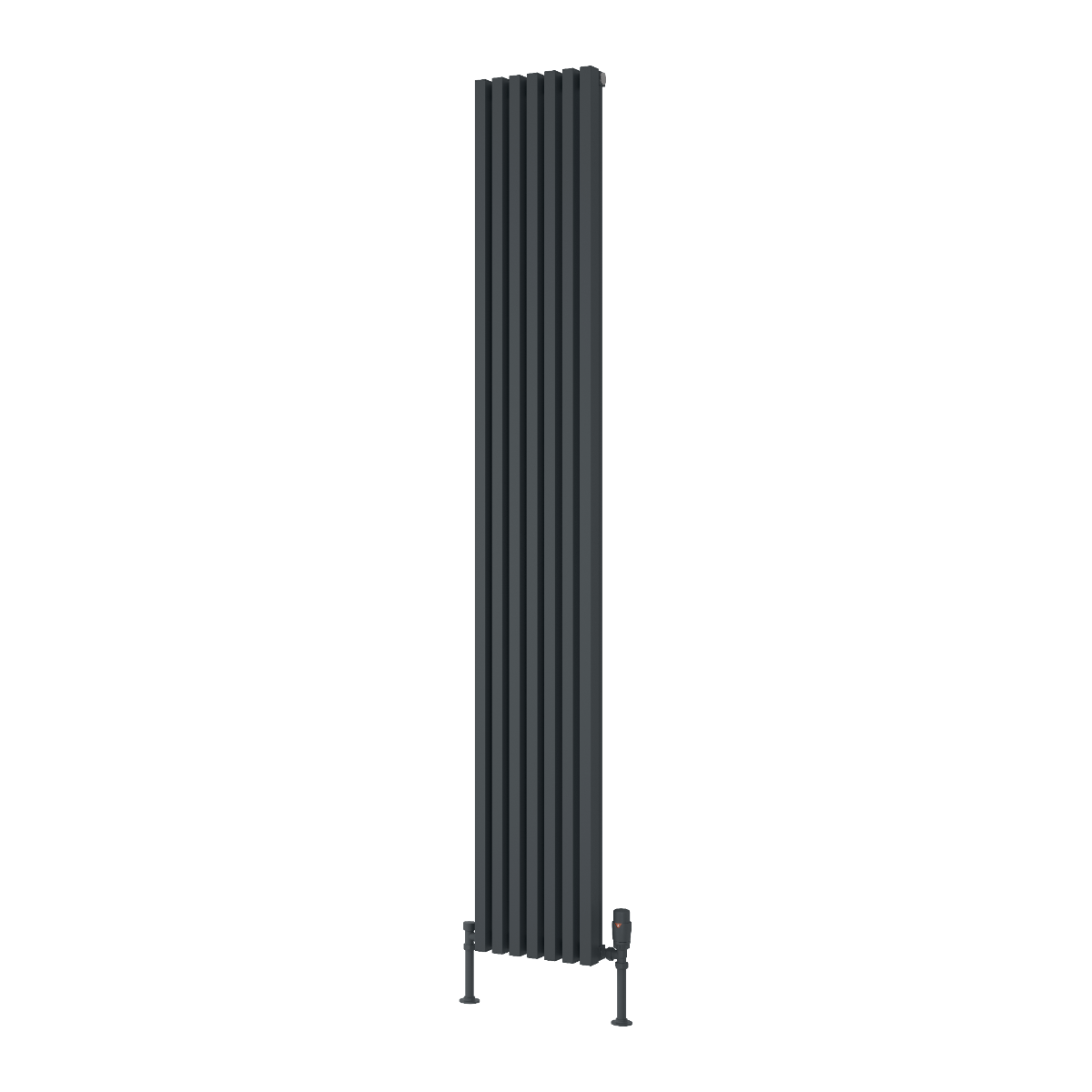 Albano Vertical Aluminium Radiator - Anthracite - Various Sizes