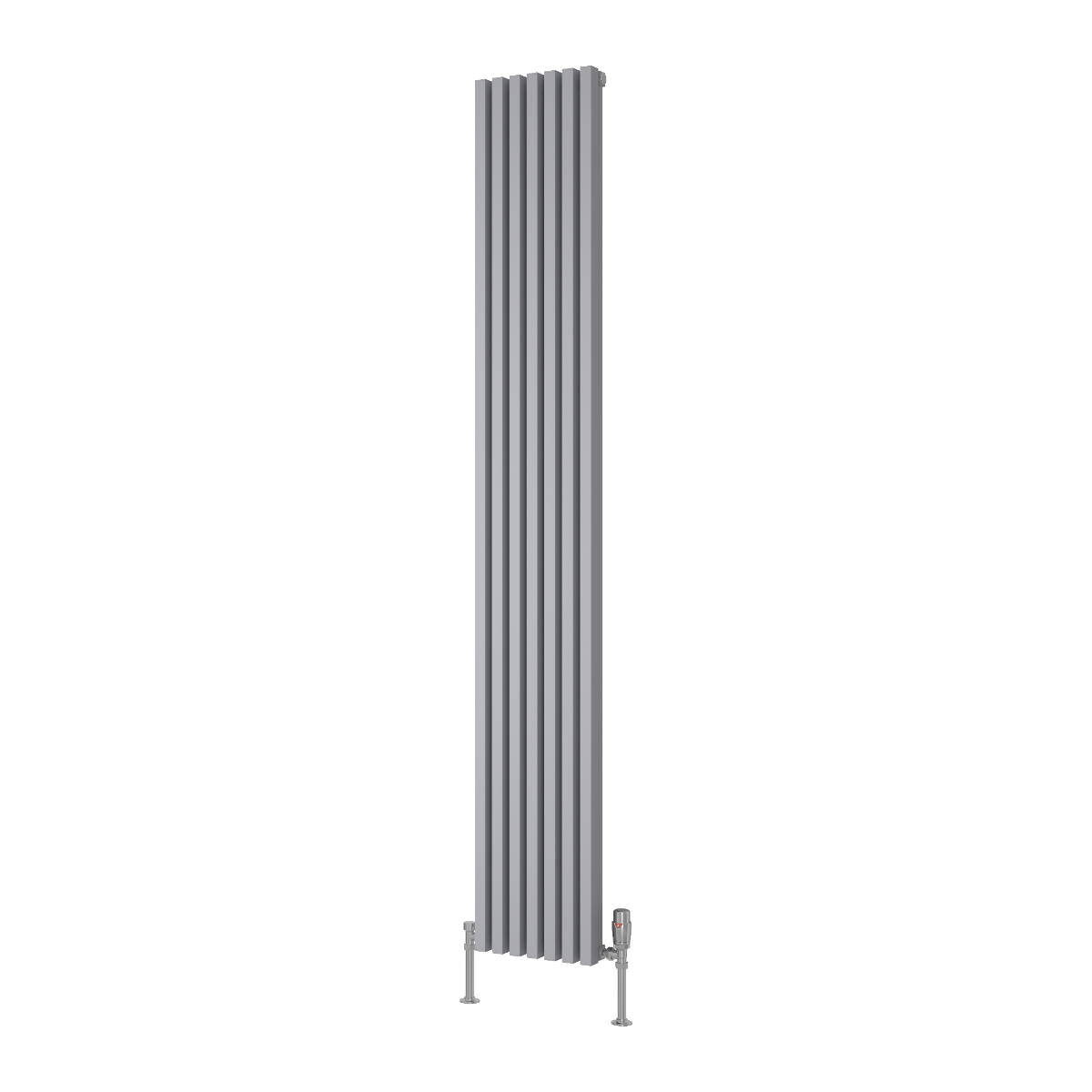 Albano Vertical Aluminium Radiator - Silver- Various Sizes
