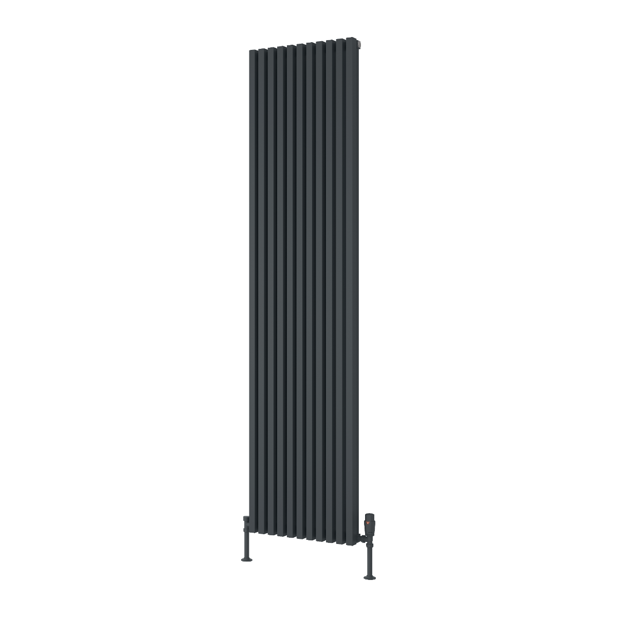 Albano Vertical Aluminium Radiator - Anthracite - Various Sizes