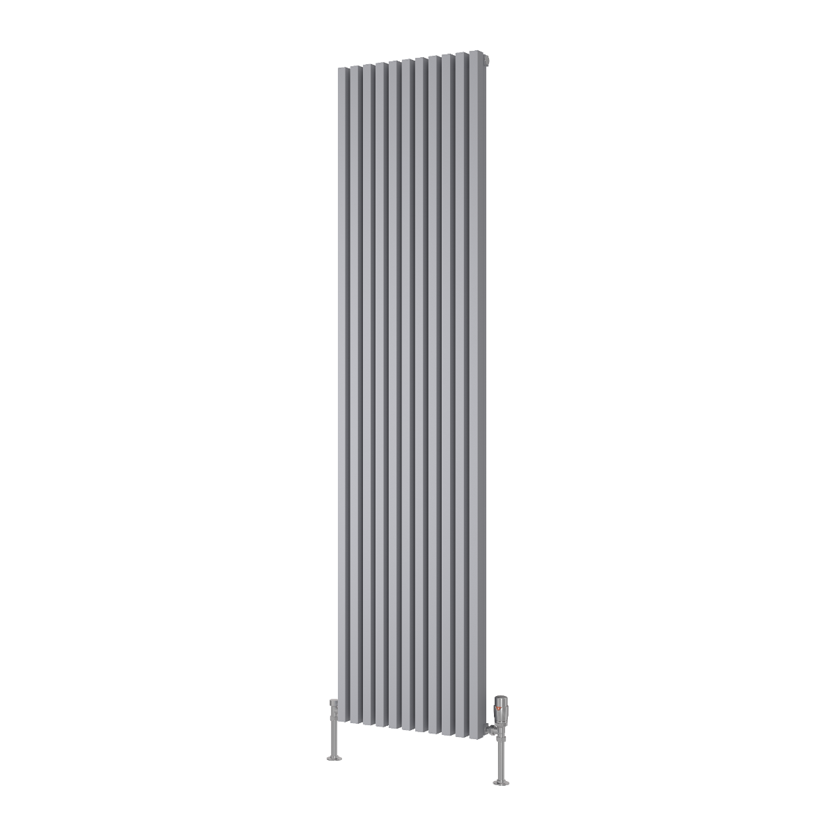 Albano Vertical Aluminium Radiator - Silver- Various Sizes