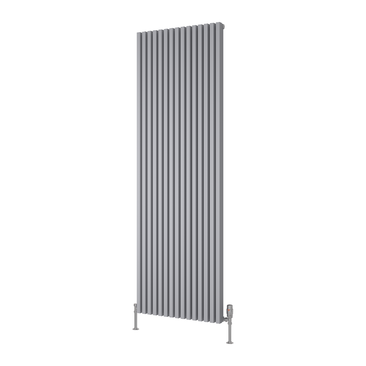 Albano Vertical Aluminium Radiator - Silver- Various Sizes