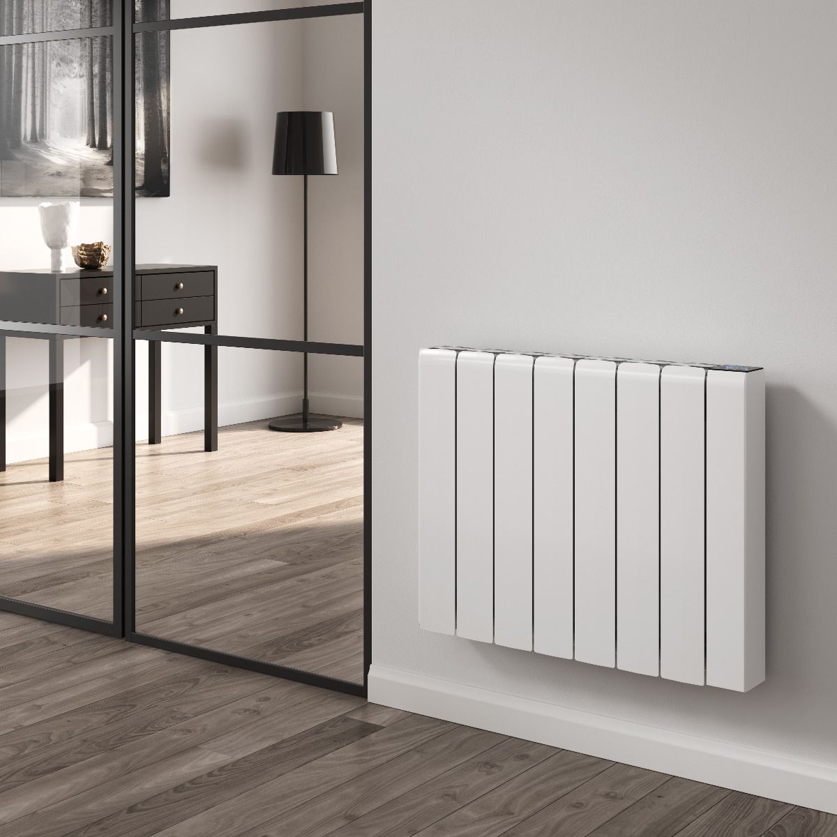 Aron Horizontal Electric Aluminium Radiator - Various Sizes - White
