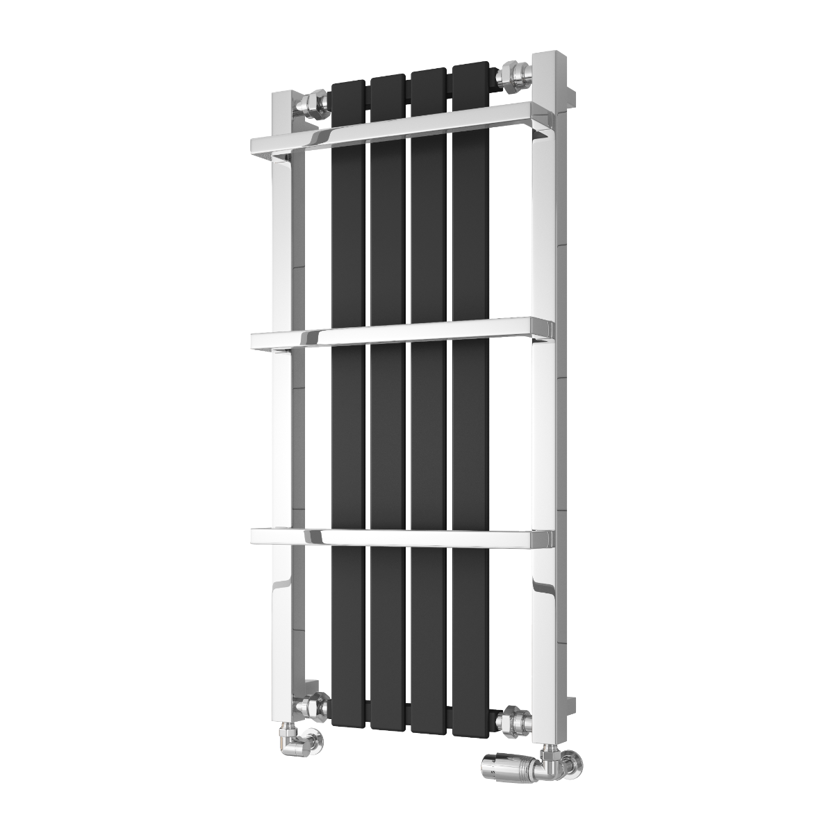 Ashen Mild Steel Towel Rail - Black - Various Sizes