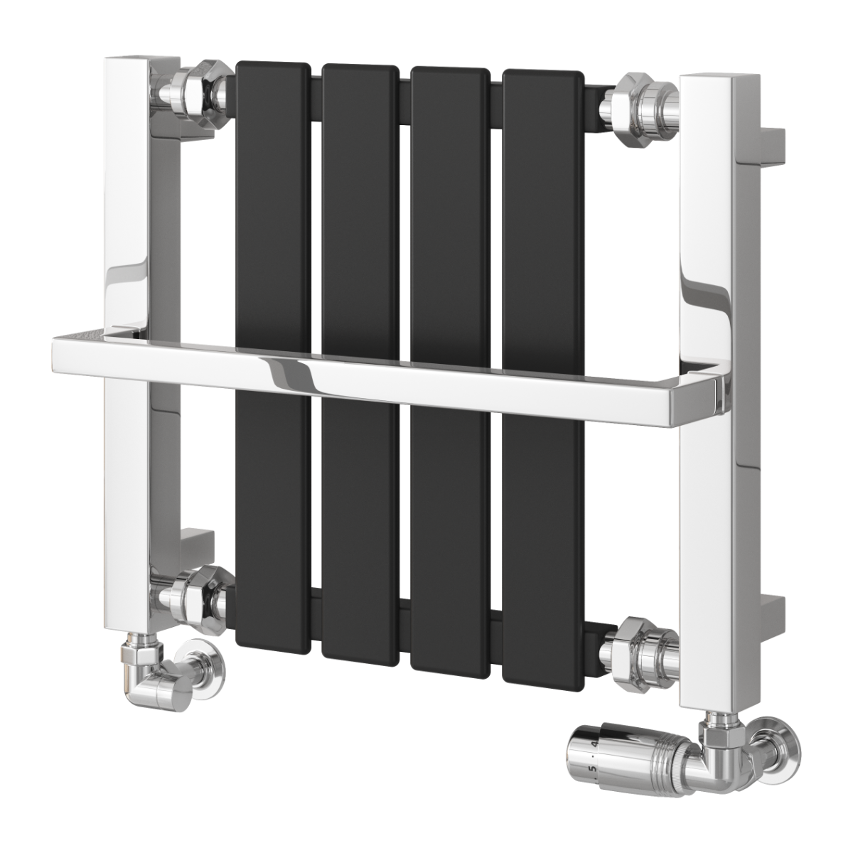 Ashen Mild Steel Towel Rail - Black - Various Sizes