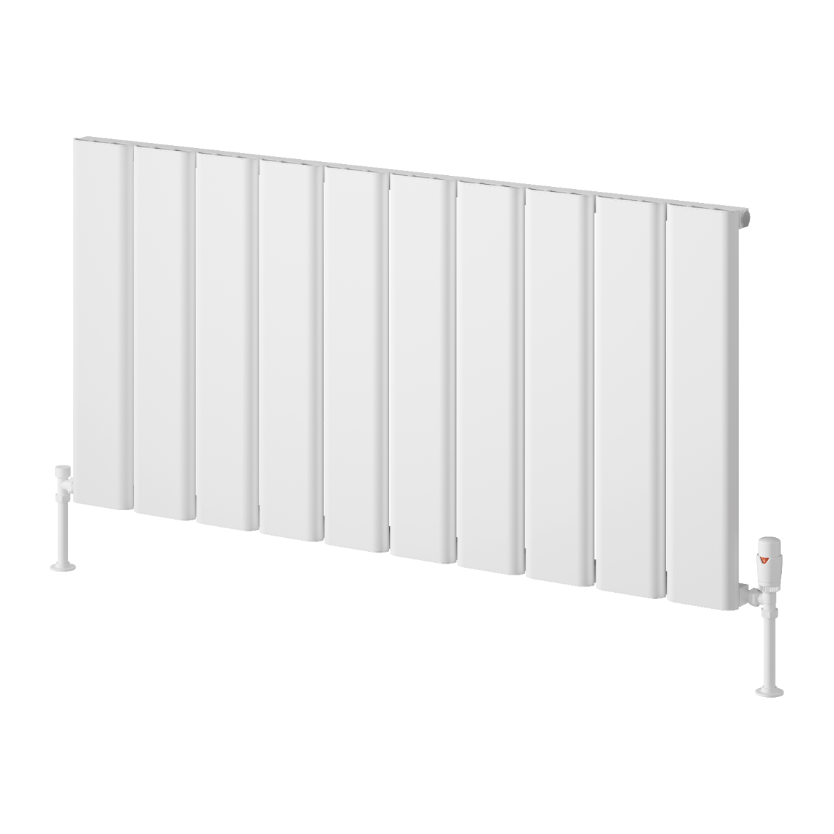 Caldaro Horizontal Aluminium Radiator - White - Various Sizes