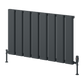 Caldaro Horizontal Aluminium Radiator - Anthracite - Various Sizes