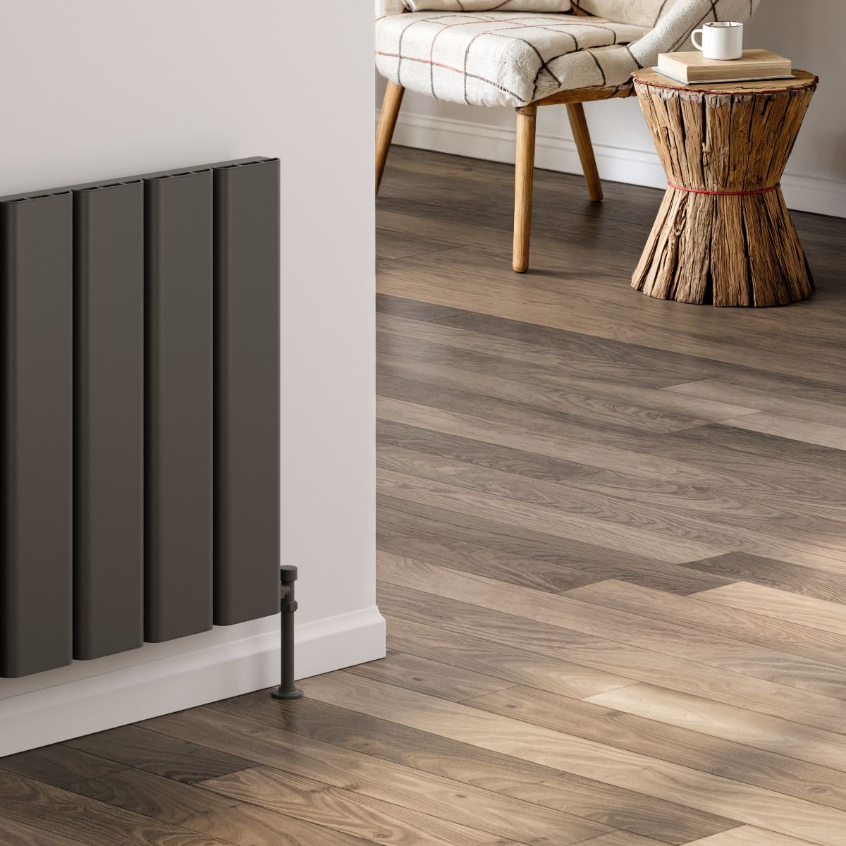 Caldaro Horizontal Aluminium Radiator - Anthracite - Various Sizes