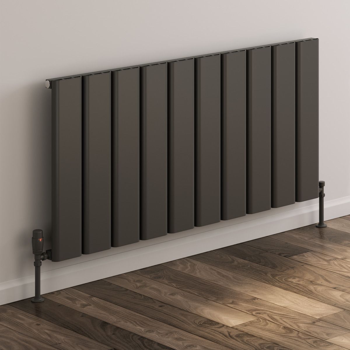 Caldaro Horizontal Aluminium Radiator - Anthracite - Various Sizes