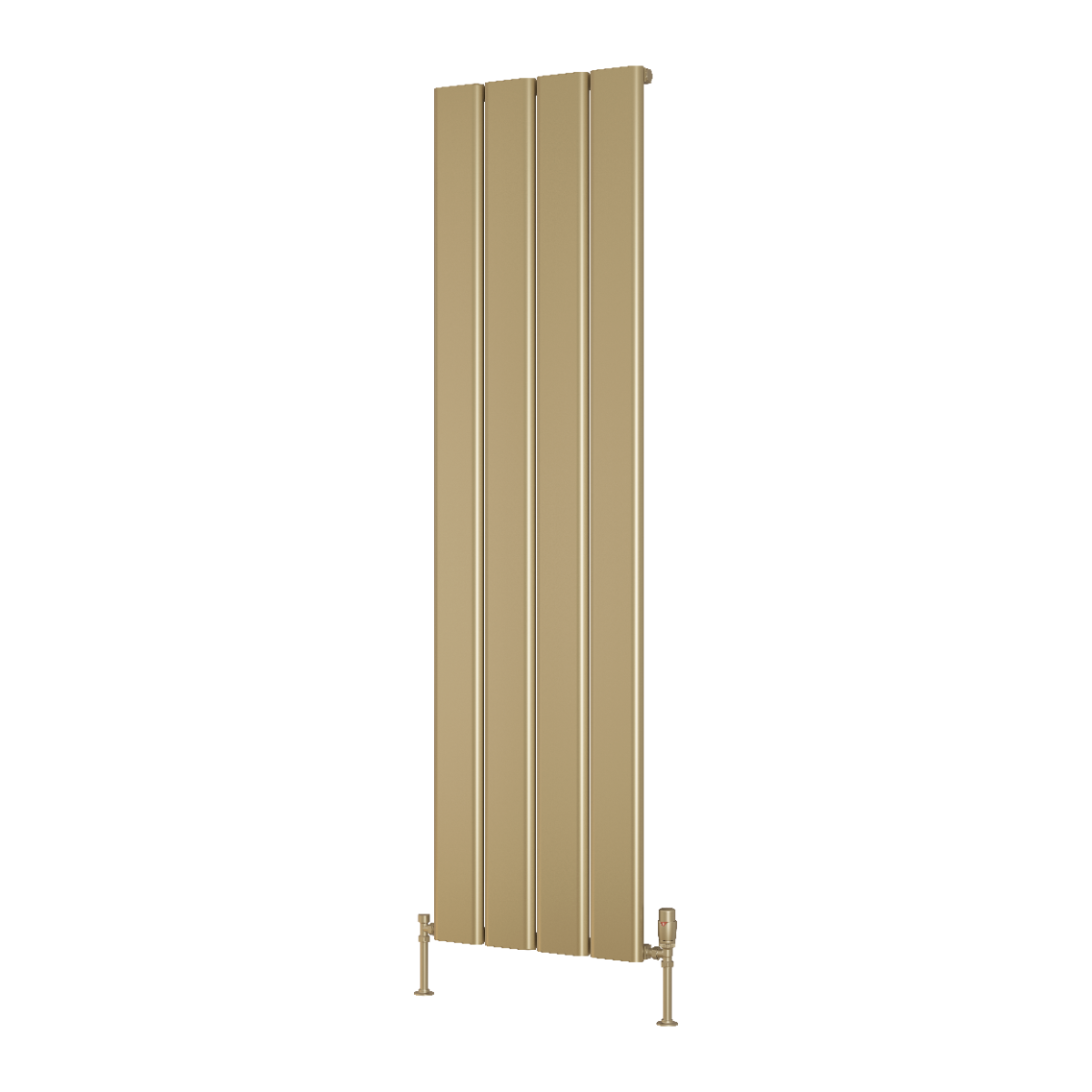Caldaro Vertical Aluminium Radiator - Brushed Brass - Various Sizes