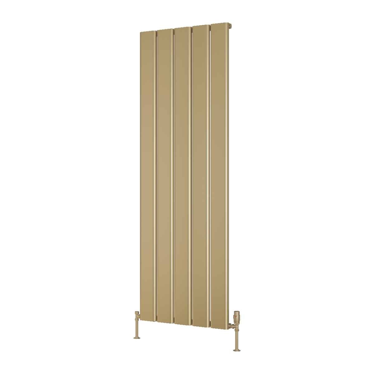 Caldaro Vertical Aluminium Radiator - Brushed Brass - Various Sizes