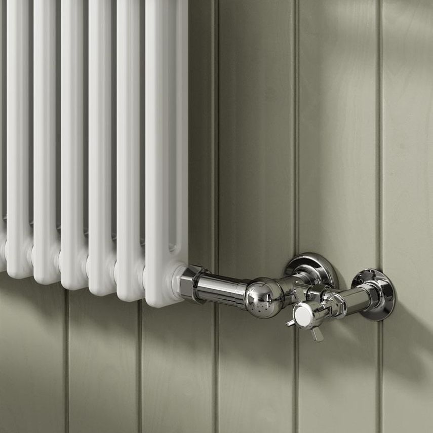Camden Column Heated Towel Rail Radiator - White/Chrome - Various Sizes