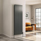 Casina Vertical Double Aluminium Radiator - Anthracite - Various Sizes