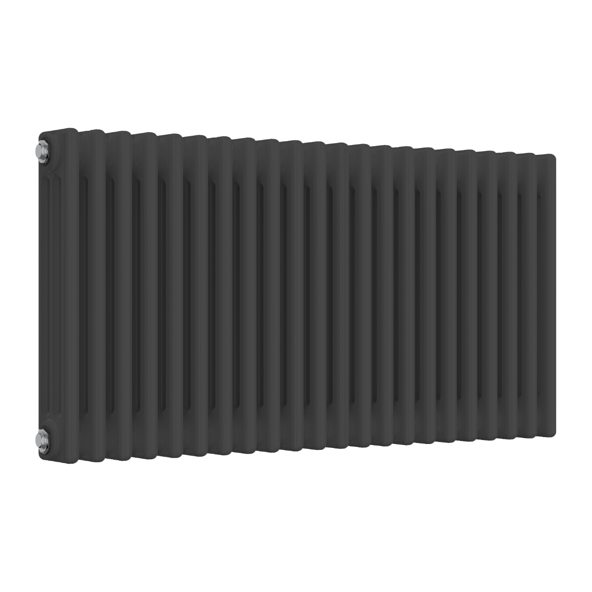 Colona Horizontal Three Column Radiator - Anthracite - Various Sizes