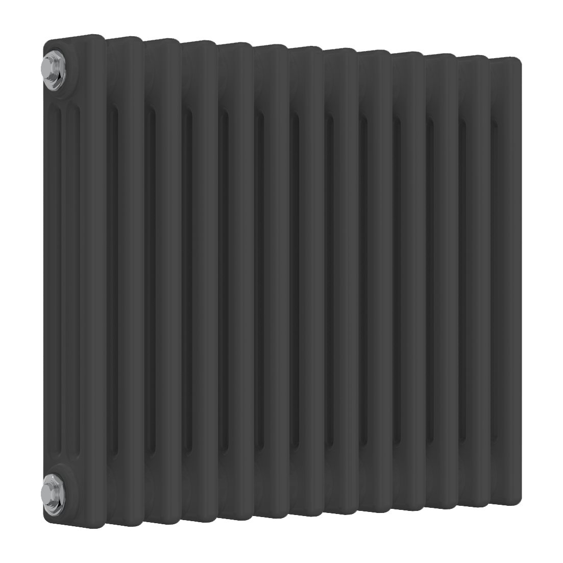Colona Horizontal Three Column Radiator - Anthracite - Various Sizes