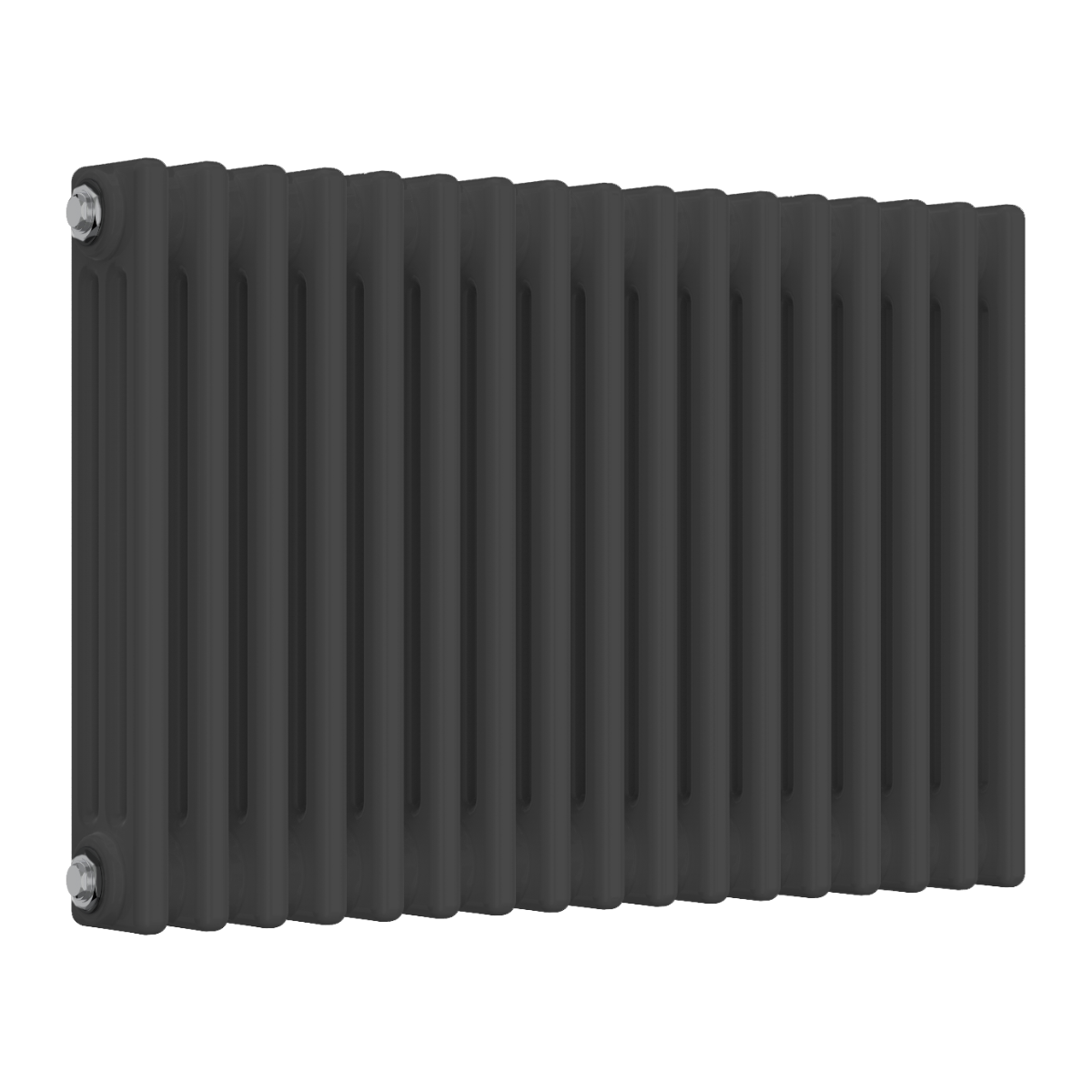 Colona Horizontal Three Column Radiator - Anthracite - Various Sizes