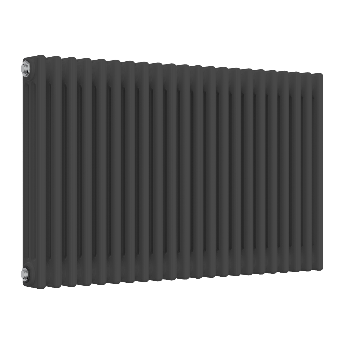 Colona Horizontal Three Column Radiator - Anthracite - Various Sizes
