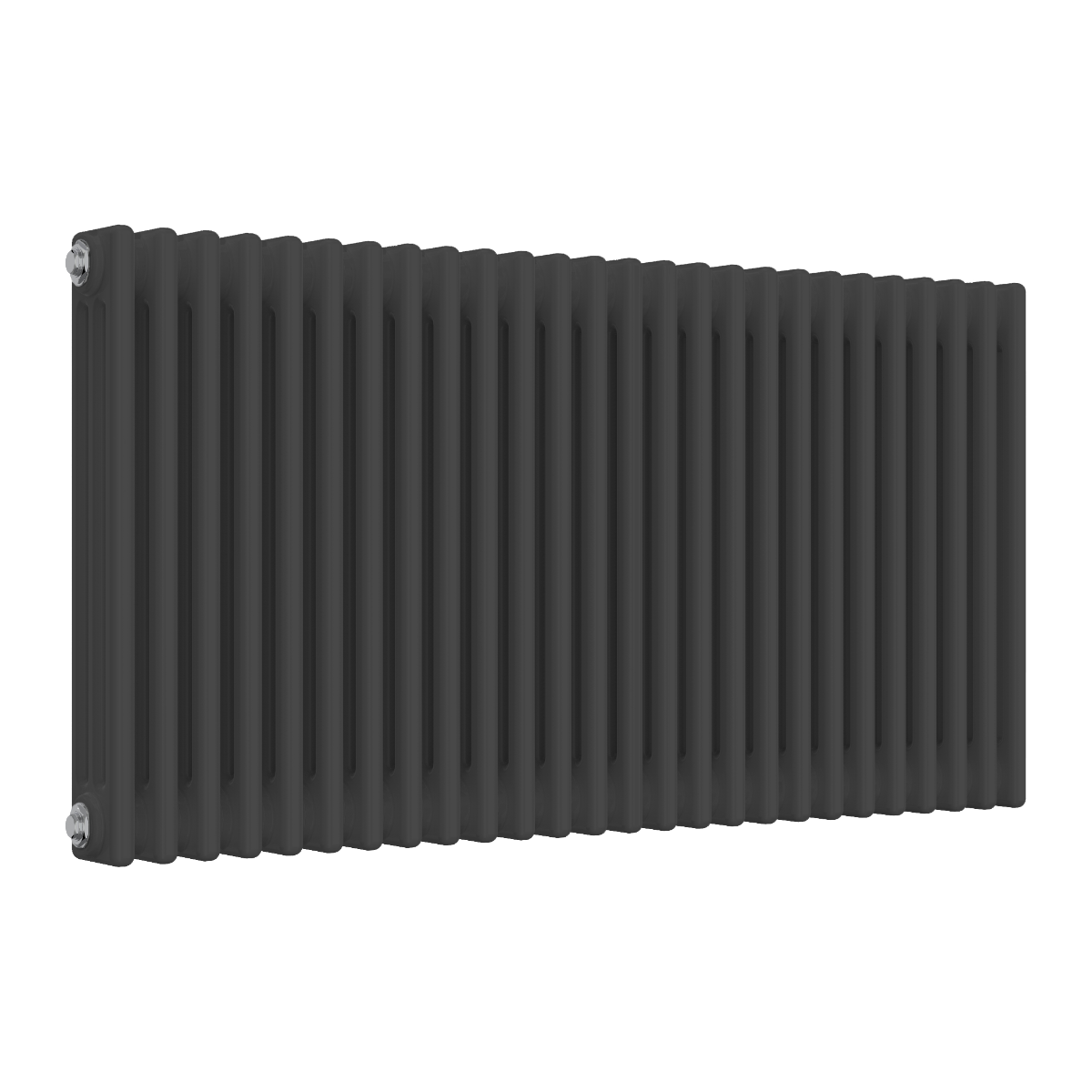 Colona Horizontal Three Column Radiator - Anthracite - Various Sizes
