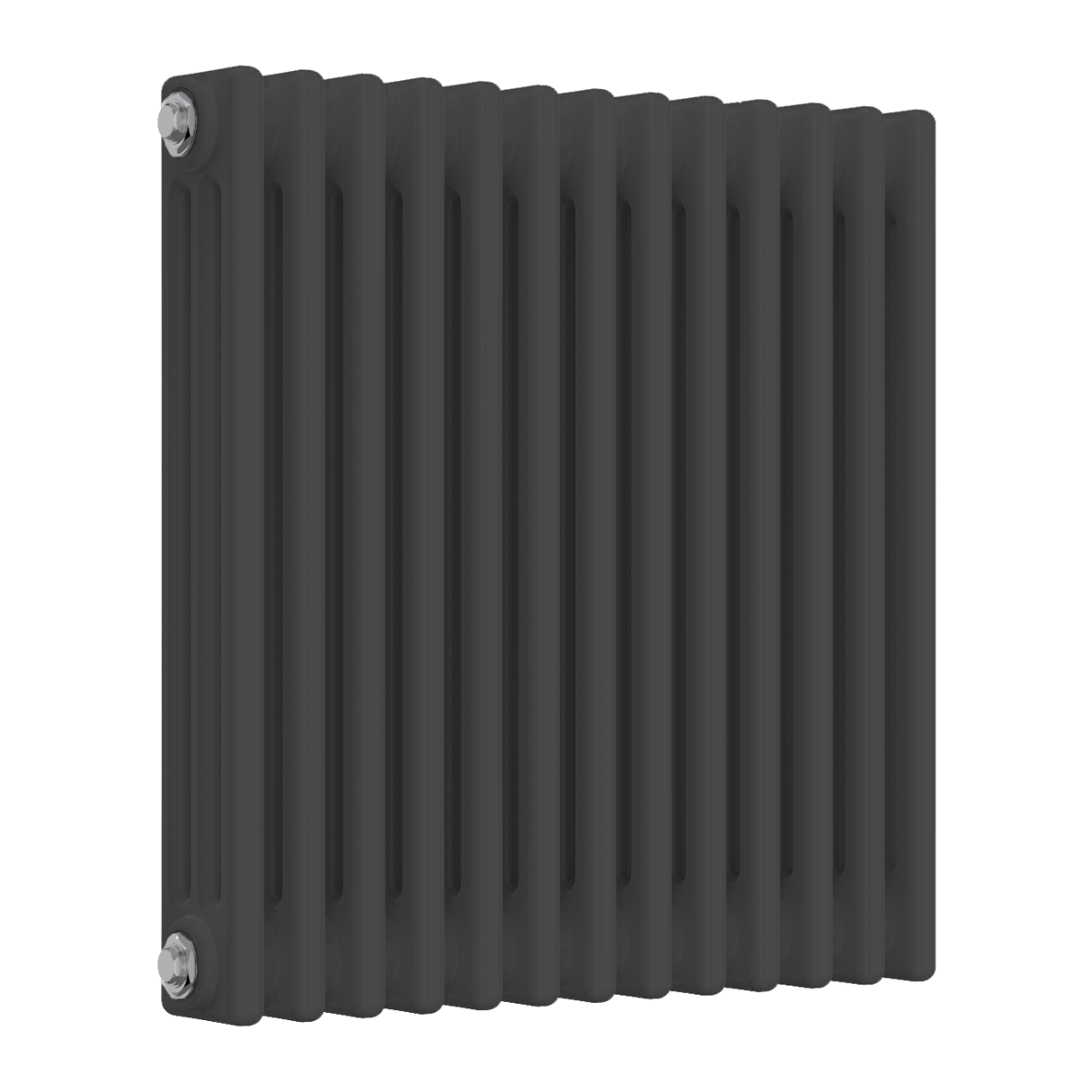 Colona Horizontal Three Column Radiator - Anthracite - Various Sizes