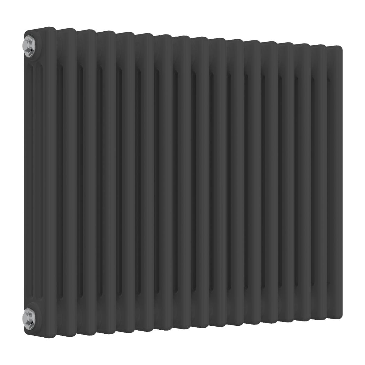 Colona Horizontal Three Column Radiator - Anthracite - Various Sizes