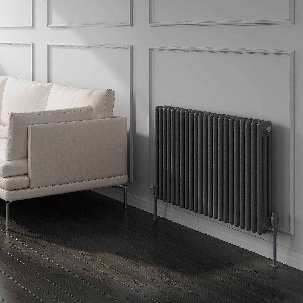 Colona Horizontal Two Column Radiator- Anthracite - Various Sizes