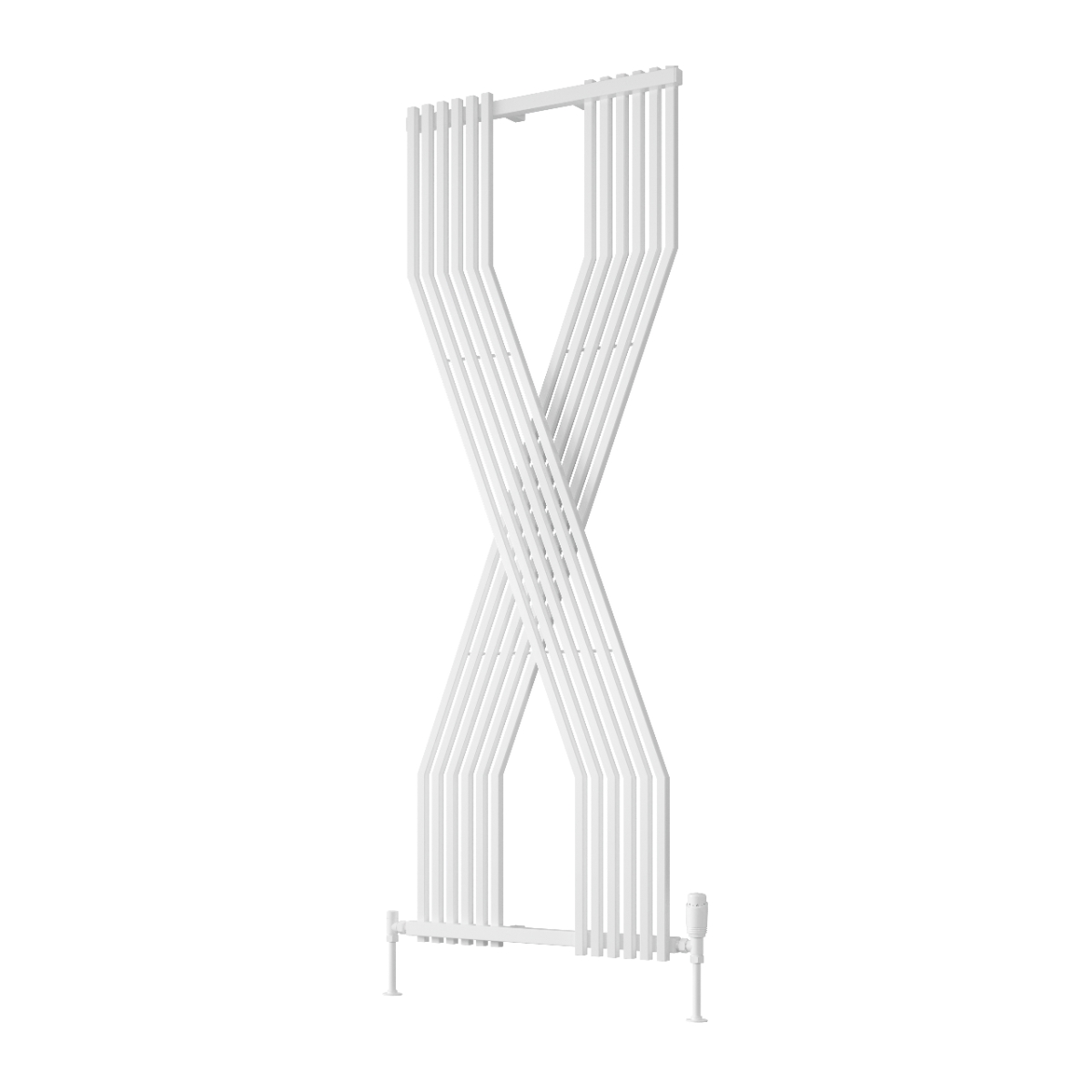 Reina Coredo Modern X Shaped Vertical Designer Radiator - White